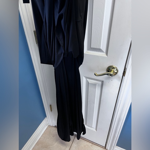 Aidan Mattox Long Halter Jersey Dress.  Black size 6 NWT RHINESTONE ACCENT - Picture 14 of 14